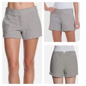 BCBG Max Azria Black White Striped Shorts